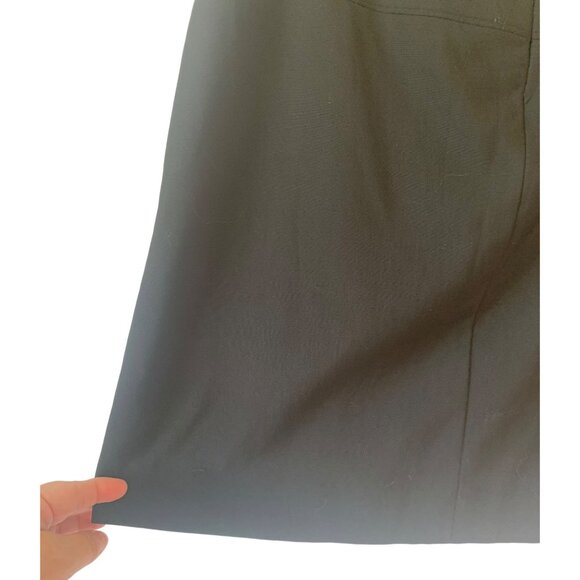 COACH Solid Black Wool Inverted Pleat Mini-Length Women's Career Skirt Size 2 - Picture 9 of 9